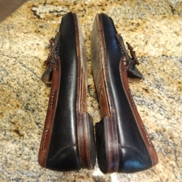 Allen Edmonds Men’s Woodstock Shoes Black Brown Tassels Leather Loafers Sz 11 C - Picture 7 of 14